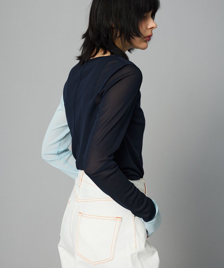 HeRIN.CYE「Crew neck mesh inner tops」|Tシャツ・カットソー|