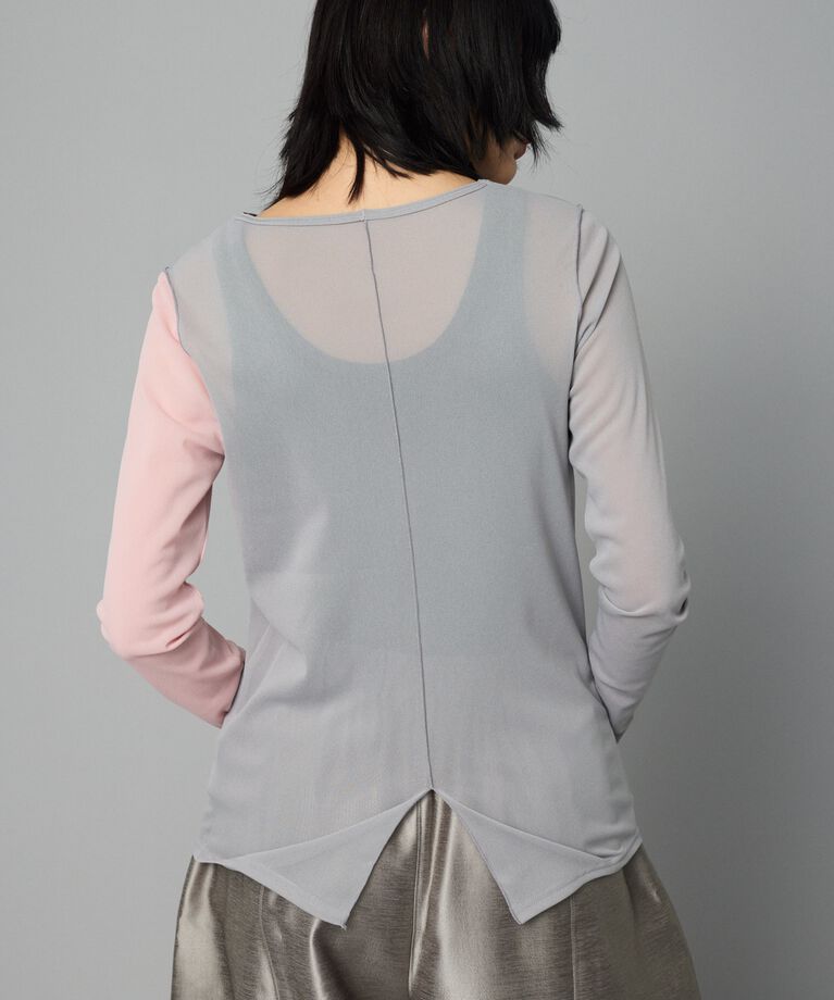 HeRIN.CYE「Crew neck mesh inner tops」|Tシャツ・カットソー|