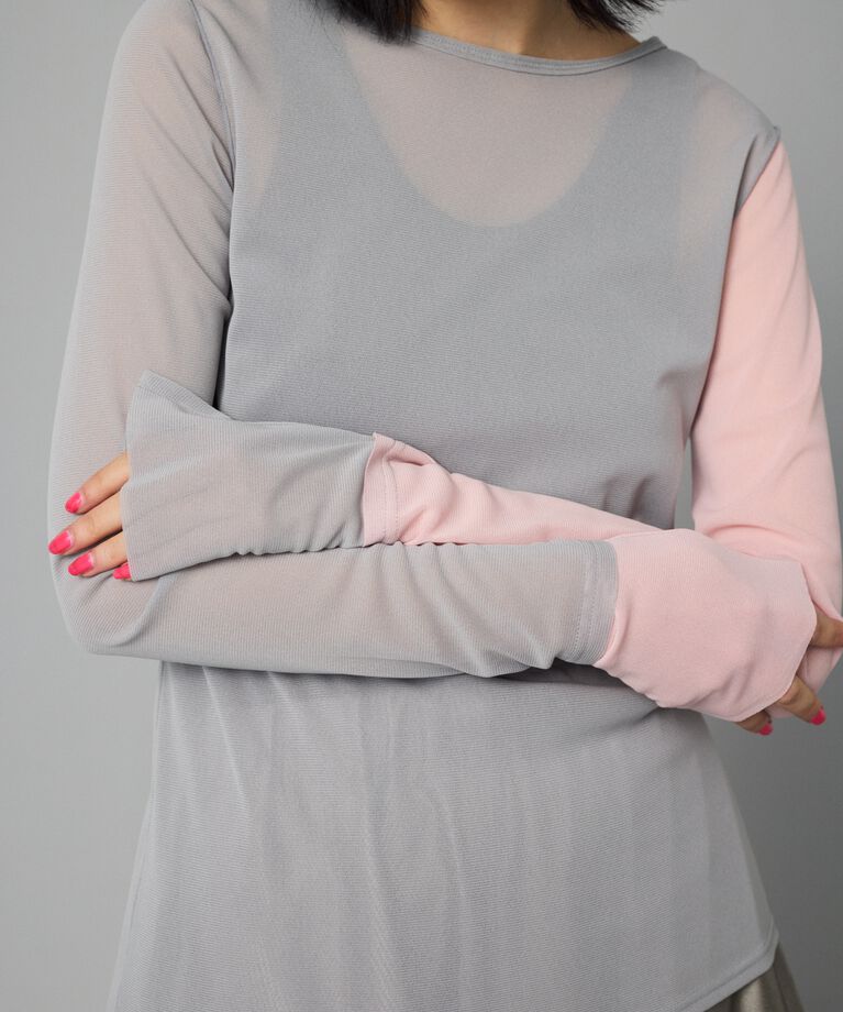 HeRIN.CYE「Crew neck mesh inner tops」|Tシャツ・カットソー|