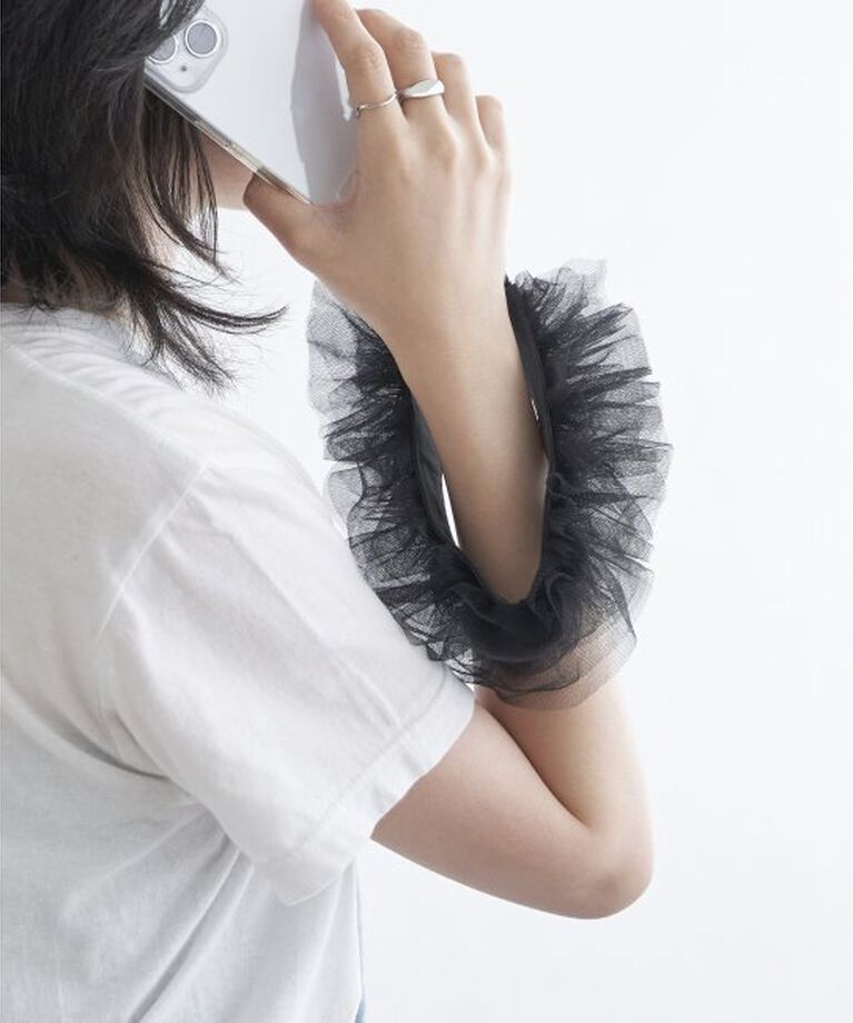 VENCE share style「ショートチュールフリルストラップ」|ネックレス|