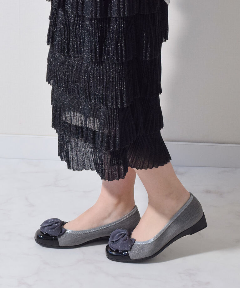 Bridget Birkin「【Bridget Birkin Walk】ラメリボンウォーキングパンプス(555222)」|パンプス|