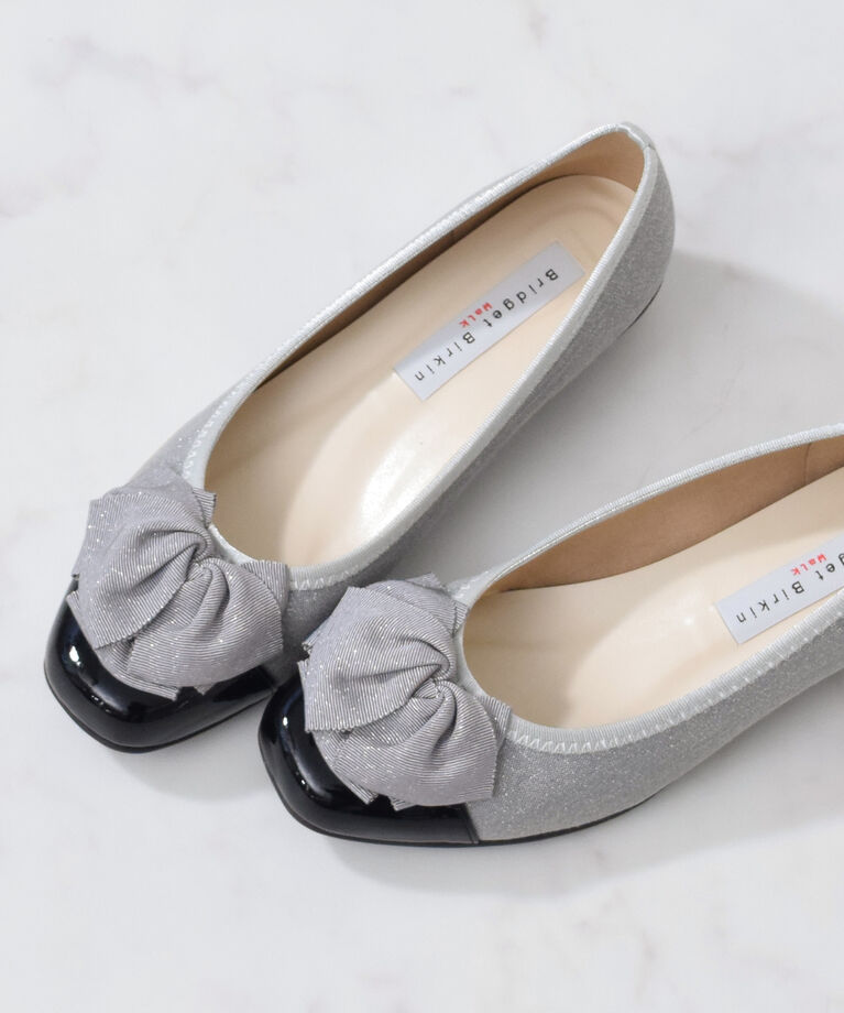 Bridget Birkin「【Bridget Birkin Walk】ラメリボンウォーキングパンプス(555222)」|パンプス|GY/C
