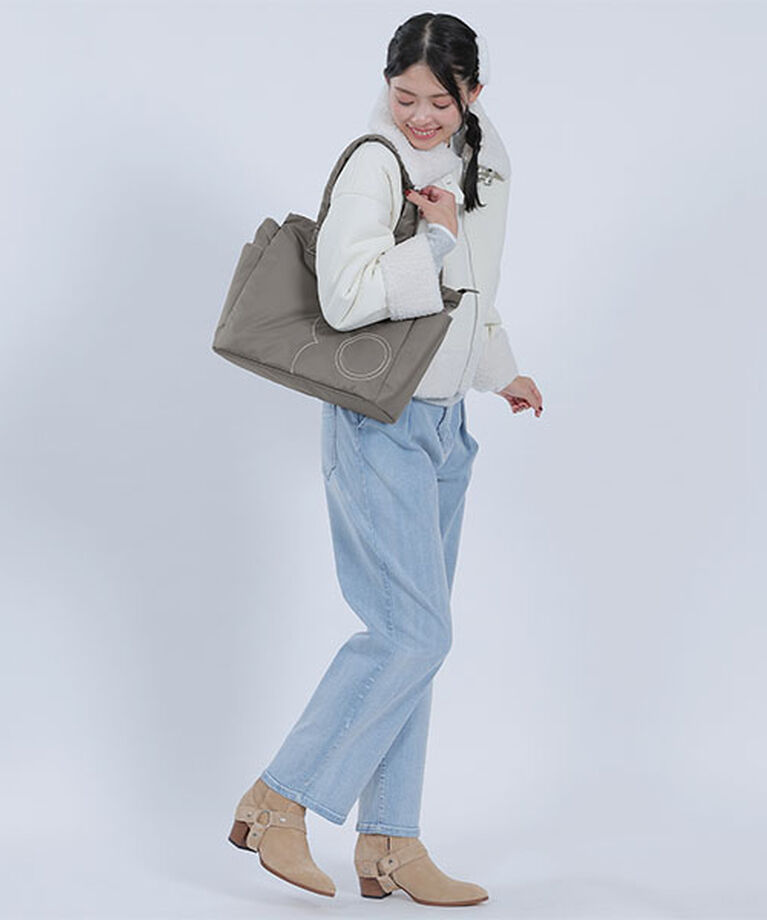 MARY QUANT「ナイロンデイジーステッチ トート」|トートバッグ|