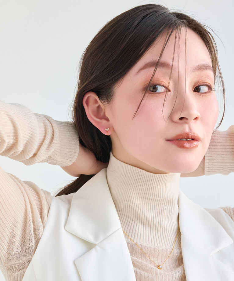 Phoebe「【痛くないシリーズ】グレインパールハートライトフィットイヤリング　ゴールド」|イヤリング|