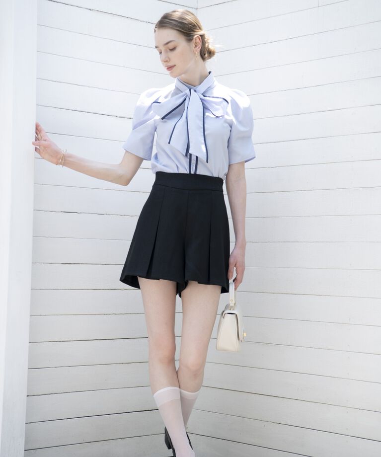 アンドクチュール「ブッチャーショートパンツ」|キュロット|