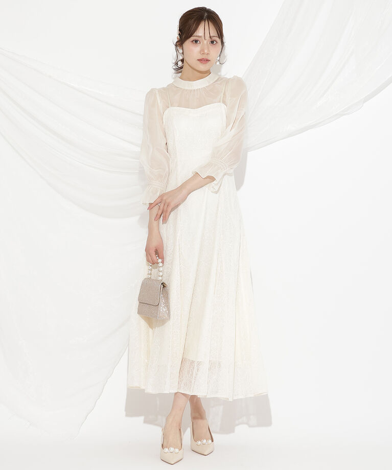 WILLSELECTION「スパンコールレースワンピース」|ドレス|