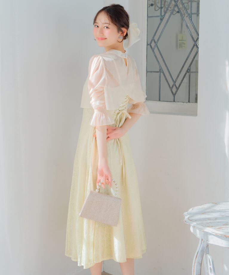 WILLSELECTION「スパンコールレースワンピース」|ドレス|