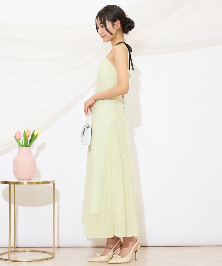 WILLSELECTION「スパンコールレースワンピース」|ドレス|