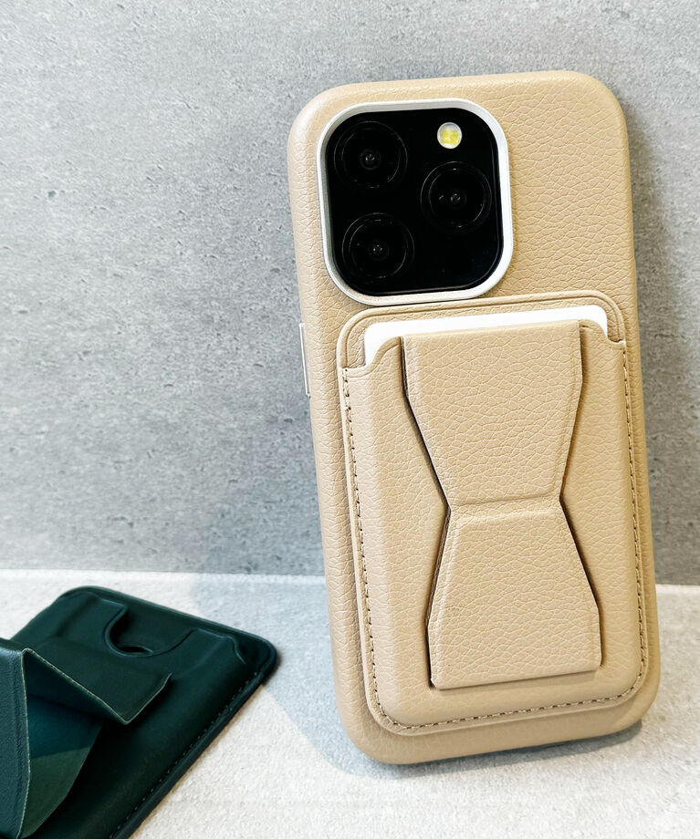 UNiCASE「Mag Card Case Stand Basic MagSafe対応」|名刺入れ・カードケース|Beige