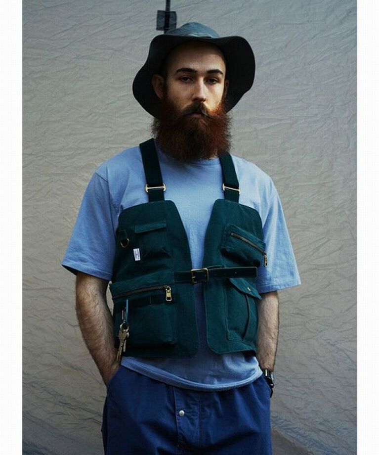 AS2OV「AS2OV / アッソブ SHRINK NYLON CAMP VEST 1」|ベスト・ジレ|グリーン