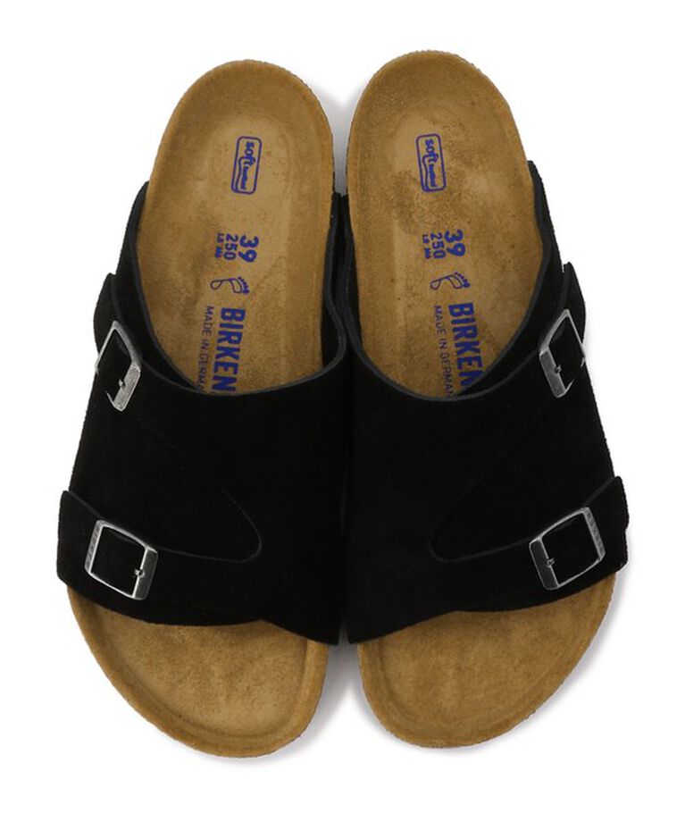 BIRKENSTOCK「【ビルケンシュトック】チューリッヒ ソフトフットベッド/ブラック/サンダル メンズ レディース」|サンダル|