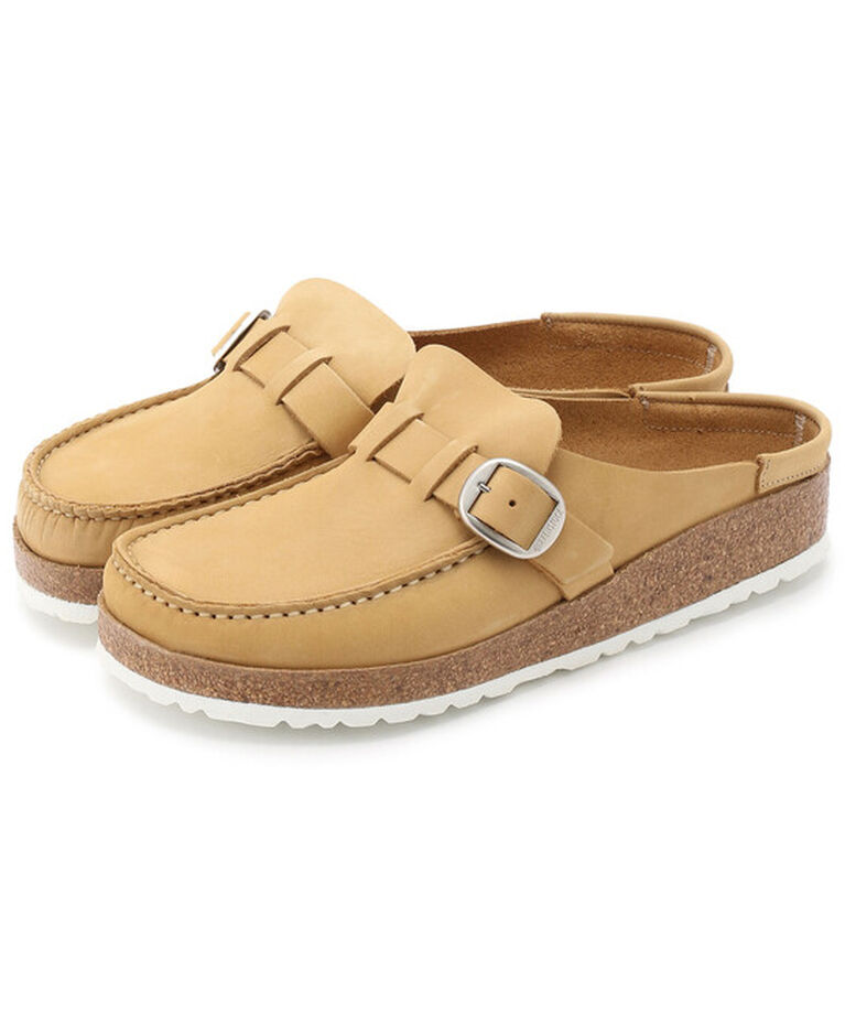 BIRKENSTOCK「【ビルケンシュトック】バックリー/ラテクリーム ヌバックレザー/クロッグ メンズ/BUCKLEY」|サンダル|トープ