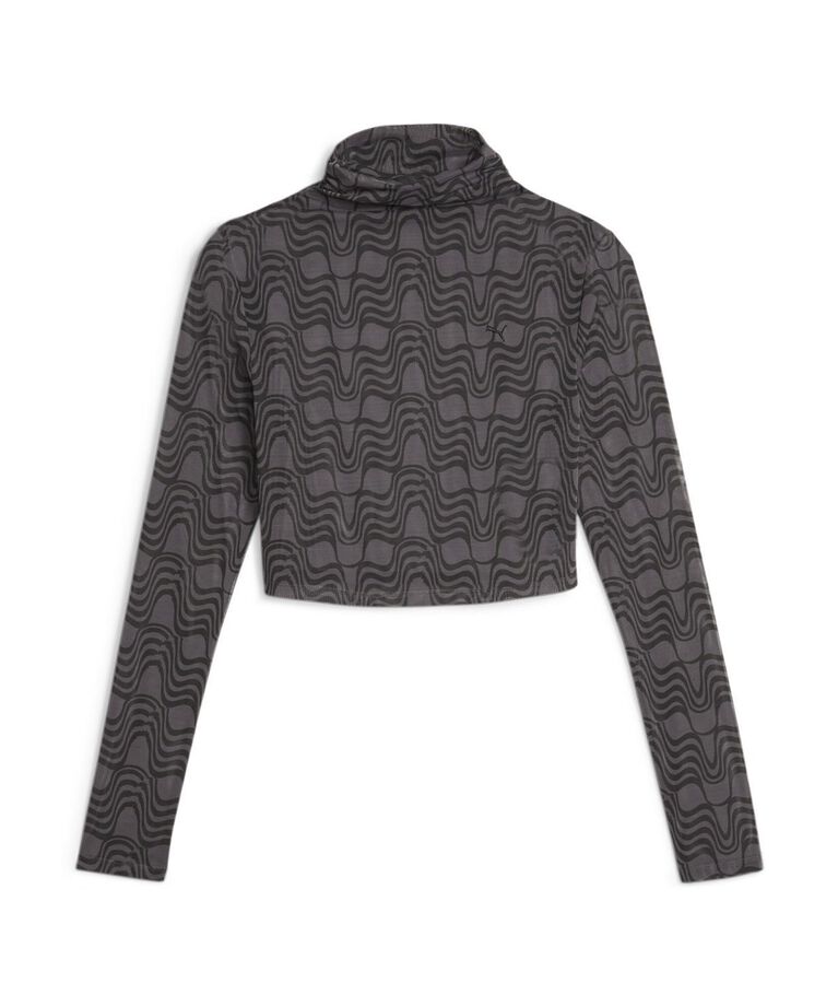 PUMA「【PUMA ｳｪｱ】W WINTER RINK SEE THROUGH LONG」|Tシャツ・カットソー|ブラック