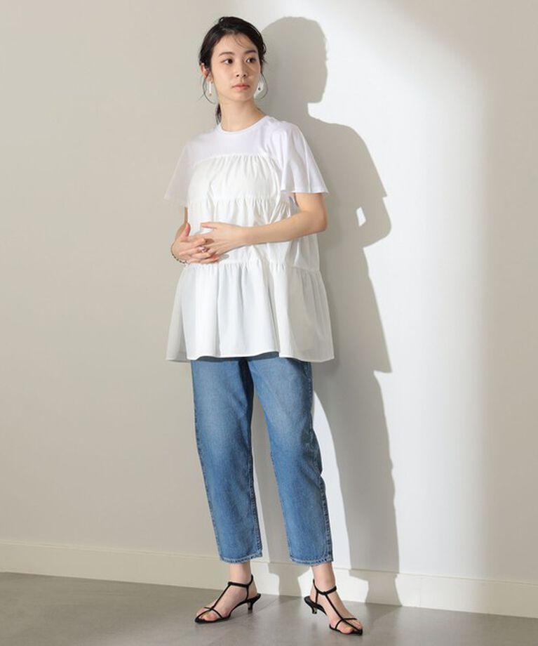 Demi-Luxe BEAMS 「コンビ ティアード プルオーバー」|シャツ・ブラウス|