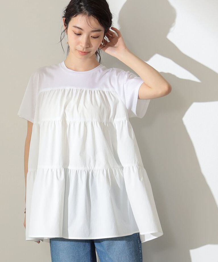 Demi-Luxe BEAMS 「コンビ ティアード プルオーバー」|シャツ・ブラウス|