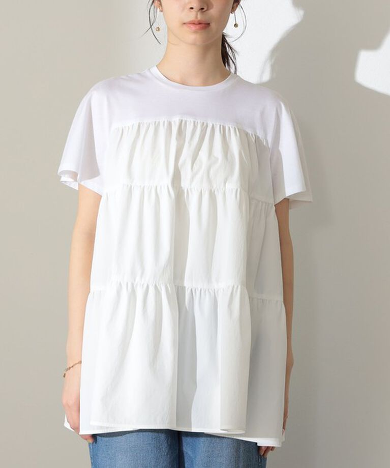Demi-Luxe BEAMS 「コンビ ティアード プルオーバー」|シャツ・ブラウス|