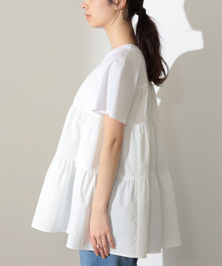 Demi-Luxe BEAMS 「コンビ ティアード プルオーバー」|シャツ・ブラウス|
