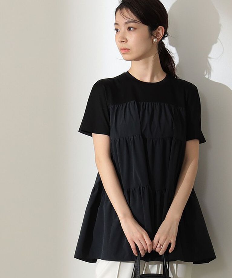 Demi-Luxe BEAMS 「コンビ ティアード プルオーバー」|シャツ・ブラウス|