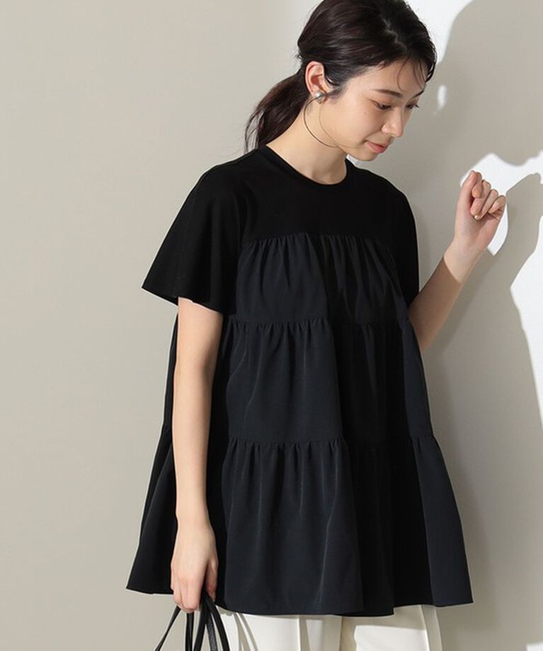 Demi-Luxe BEAMS 「コンビ ティアード プルオーバー」|シャツ・ブラウス|