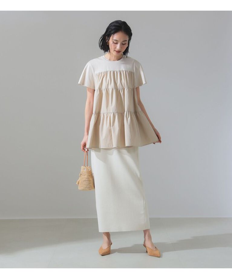 Demi-Luxe BEAMS 「コンビ ティアード プルオーバー」|シャツ・ブラウス|