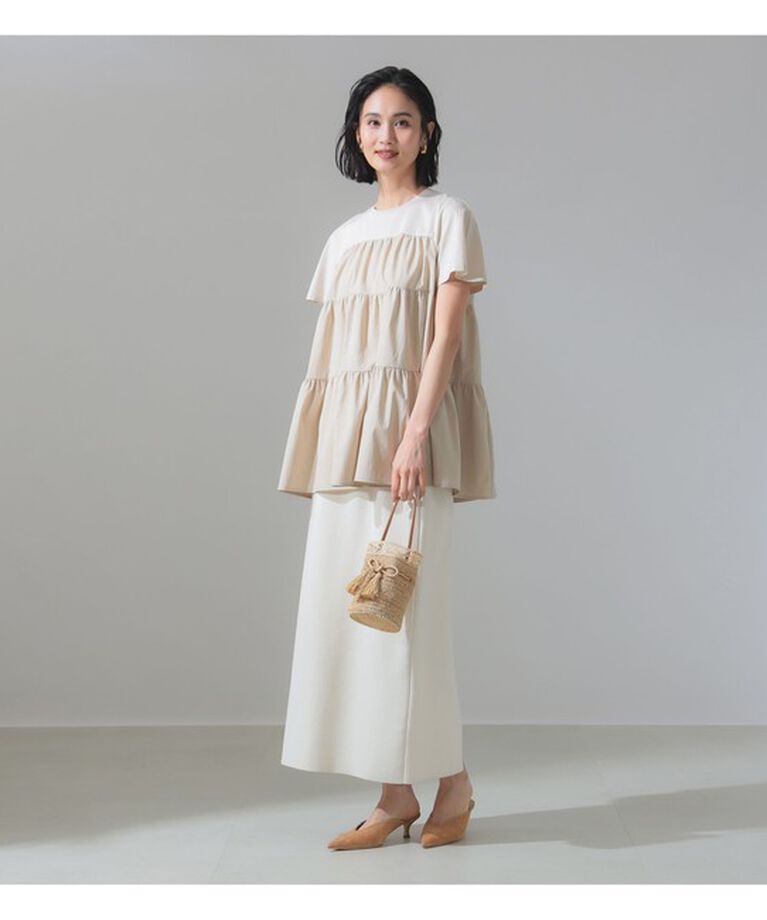 Demi-Luxe BEAMS 「コンビ ティアード プルオーバー」|シャツ・ブラウス|