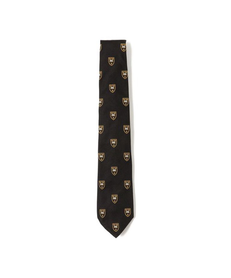 BEAMS「BEAMS PLUS / Silk Tie Crest Emblem Embroidery」|ネクタイ・蝶ネクタイ|BLACK
