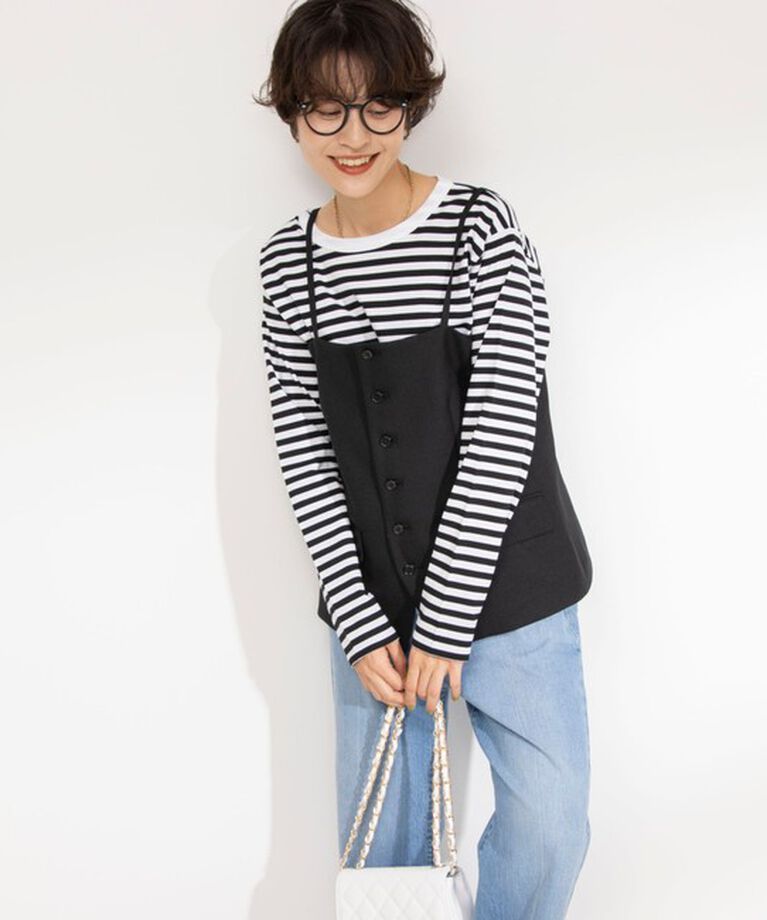 Rie Miller「GIZA COTTONロングスリーブTシャツ 」|Tシャツ・カットソー|