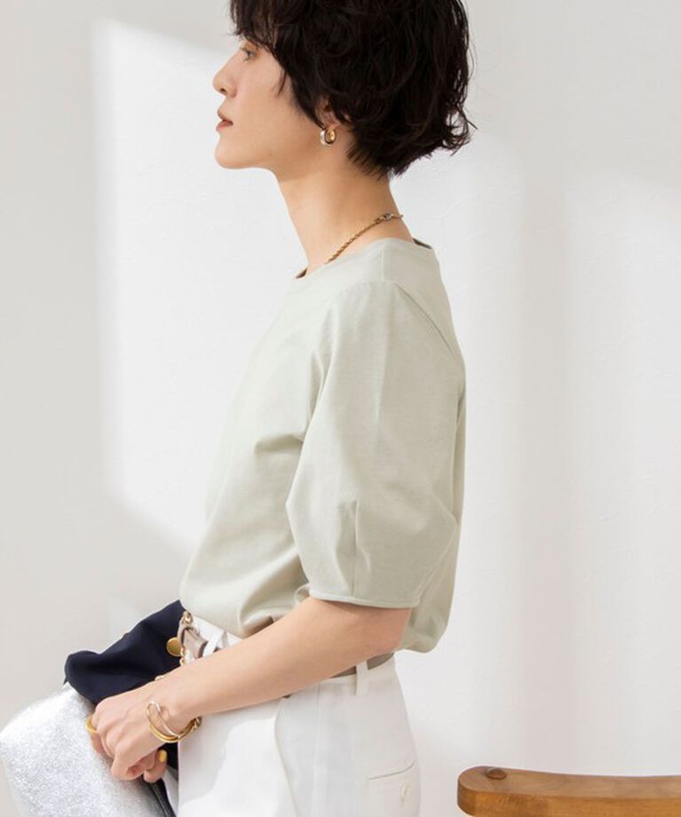 NOLLEY'S「BASIC 5分袖プルオーバーカットソー」|Tシャツ・カットソー|