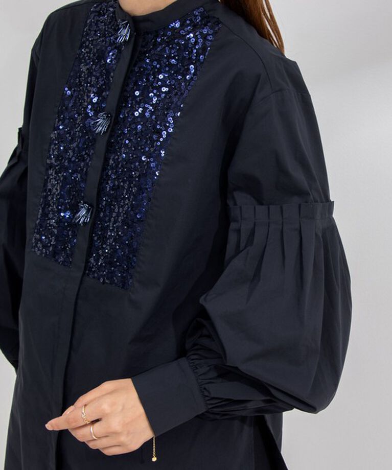 NOLLEY'S「【MARILYN MOON/マリリーンムーン】fringe beads volume sleeve blouse」|シャツ・ブラウス|