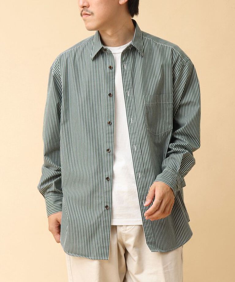 NOLLEY'S goodman「NEW REGULAR ピーチブロード オーバーサイズシャツ 24AW」|シャツ・ブラウス|グリーン系その他