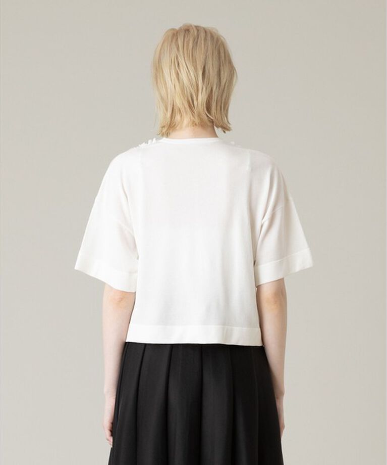 LOULOU WILLOUGHBY「【LOULOU WILLOUGHBY】フローラルフロントプルオーバー」|ニット・セーター|
