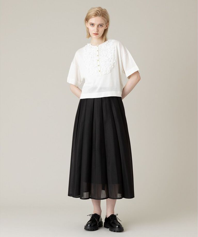 LOULOU WILLOUGHBY「【LOULOU WILLOUGHBY】フローラルフロントプルオーバー」|ニット・セーター|