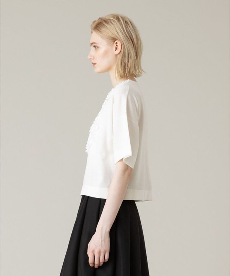 LOULOU WILLOUGHBY「【LOULOU WILLOUGHBY】フローラルフロントプルオーバー」|ニット・セーター|