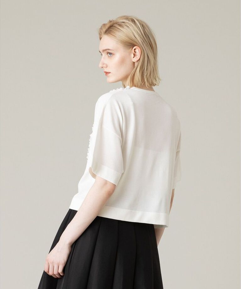LOULOU WILLOUGHBY「【LOULOU WILLOUGHBY】フローラルフロントプルオーバー」|ニット・セーター|