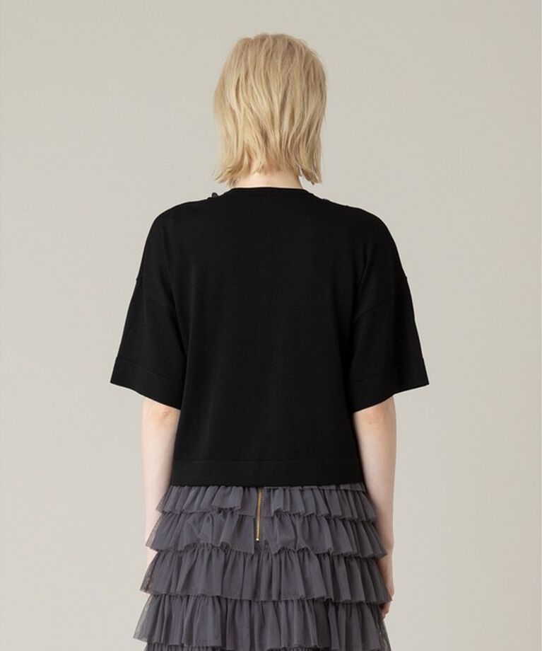 LOULOU WILLOUGHBY「【LOULOU WILLOUGHBY】フローラルフロントプルオーバー」|ニット・セーター|