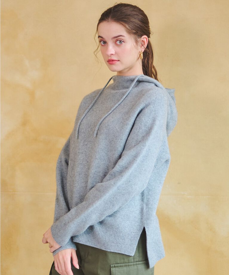DRESSTERIOR「【限定カラーあり】カシミヤブレンドフードニット」|ニット・セーター|グレー(012)