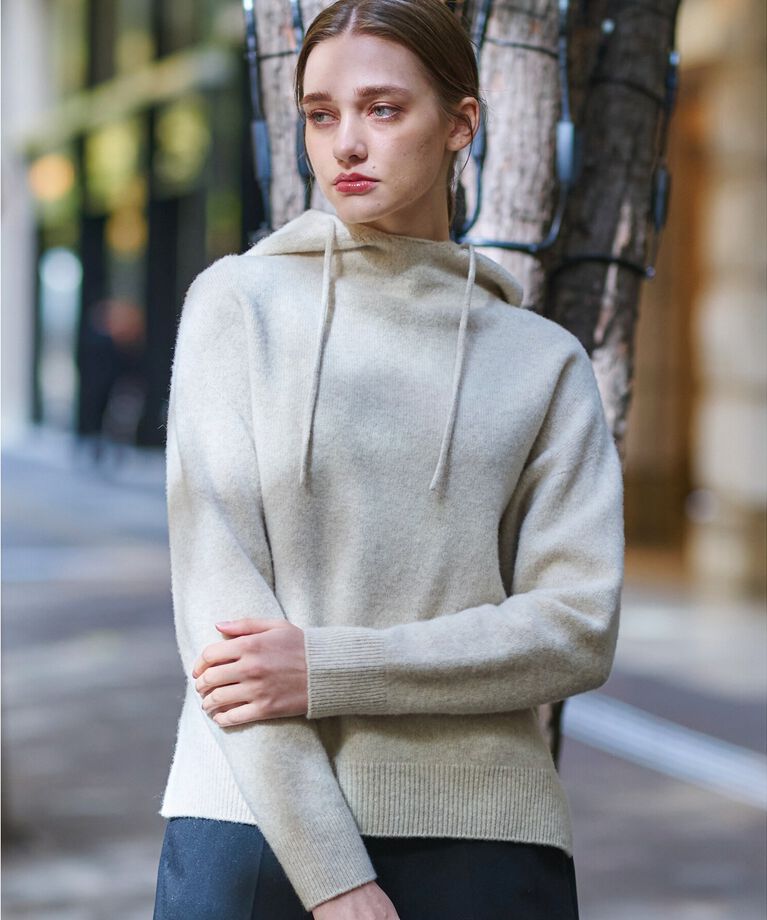 DRESSTERIOR「【限定カラーあり】カシミヤブレンドフードニット」|ニット・セーター|