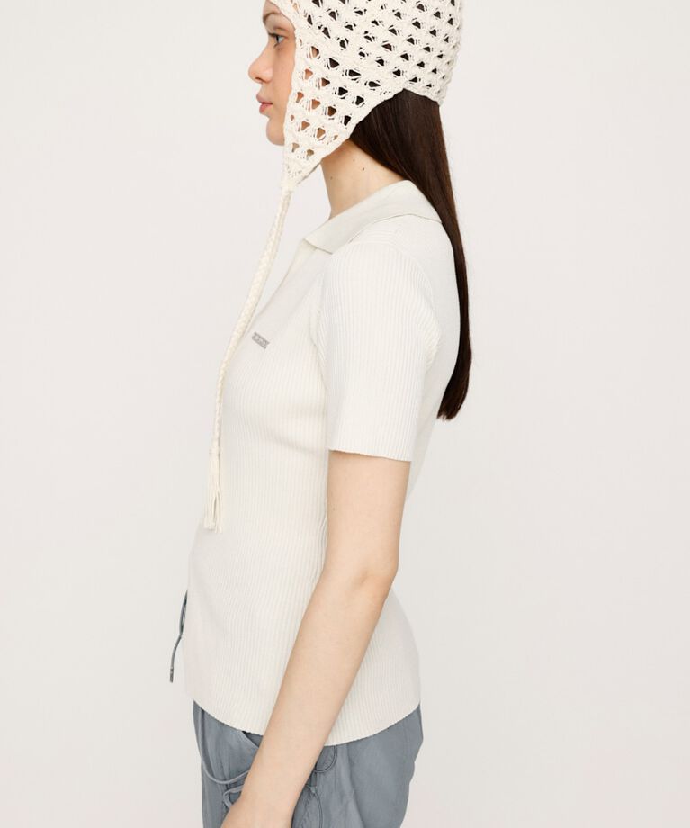 SLY「DUAL COLOR FRONT ZIP KNIT トップス」|ニット・セーター|