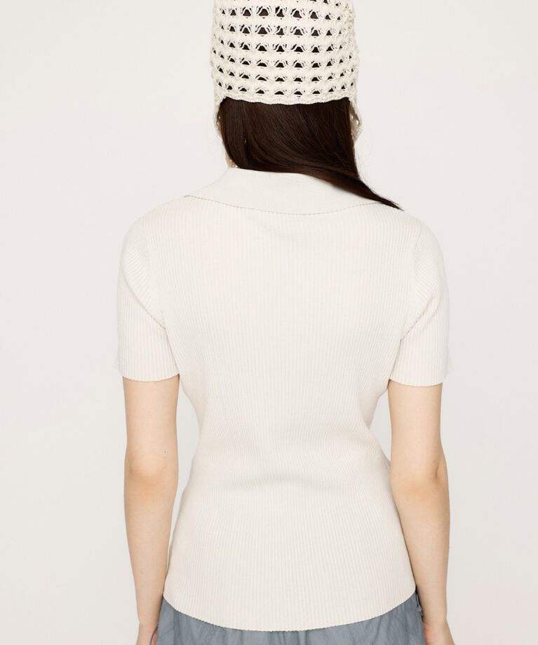 SLY「DUAL COLOR FRONT ZIP KNIT トップス」|ニット・セーター|