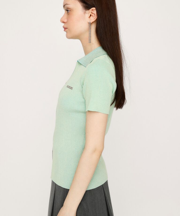SLY「DUAL COLOR FRONT ZIP KNIT トップス」|ニット・セーター|