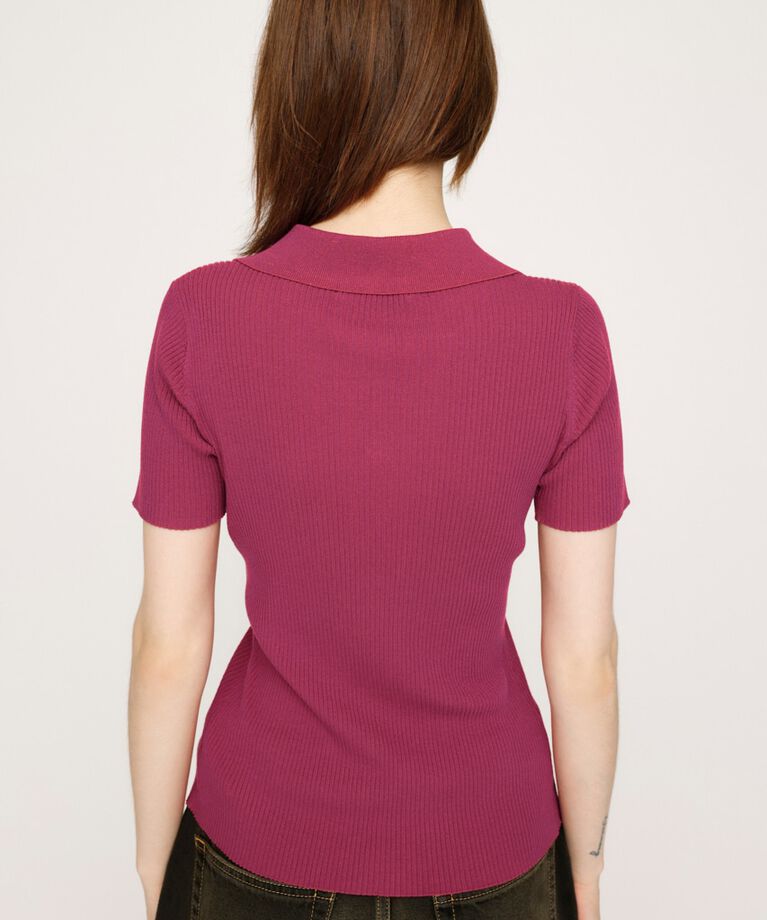SLY「DUAL COLOR FRONT ZIP KNIT トップス」|ニット・セーター|