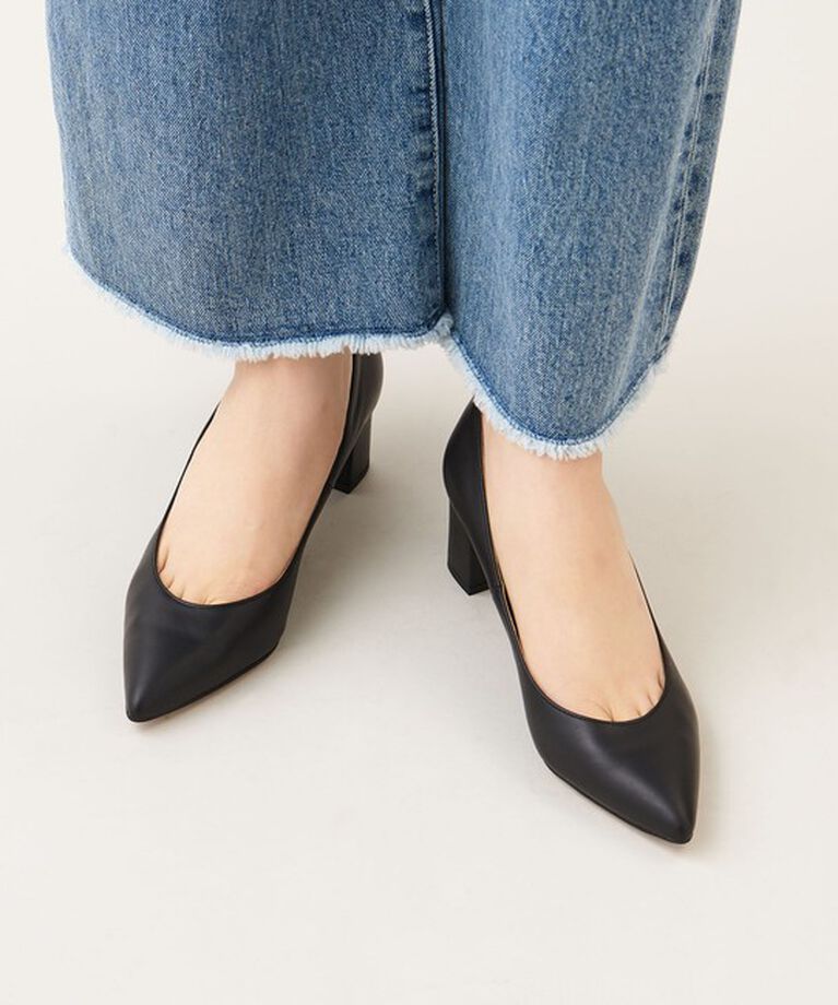 ODETTE E ODILE「ポインテッドブロックヒール パンプス55↓↑」|パンプス|
