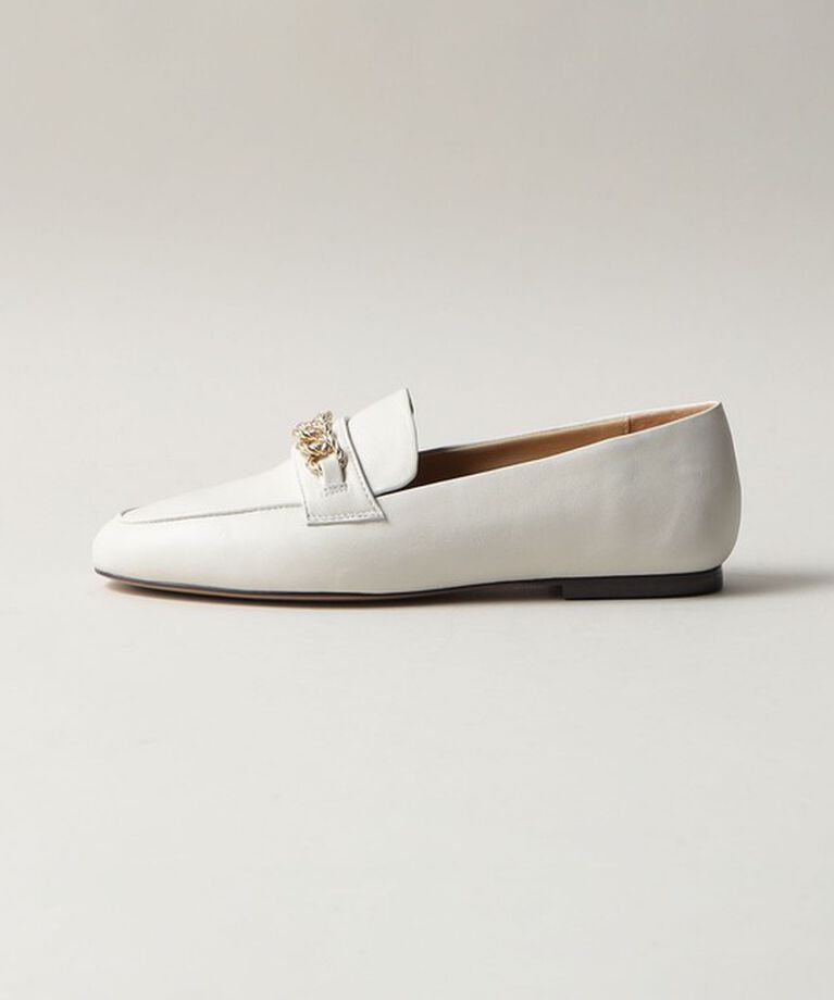 ODETTE E ODILE「チェーンソフトローファー フラット10↑」|ローファー|OFF WHITE