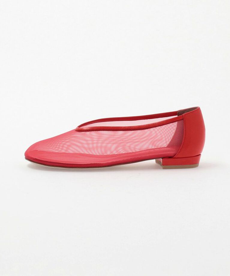 ODETTE E ODILE「ラウンドチュール フラット15↓↑」|パンプス|RED