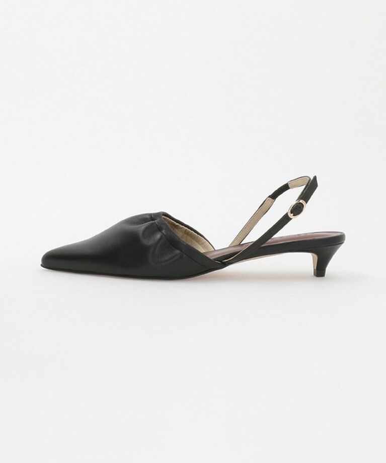 ODETTE E ODILE「シャーリングトップバックベルト パンプス30↑」|パンプス|BLACK