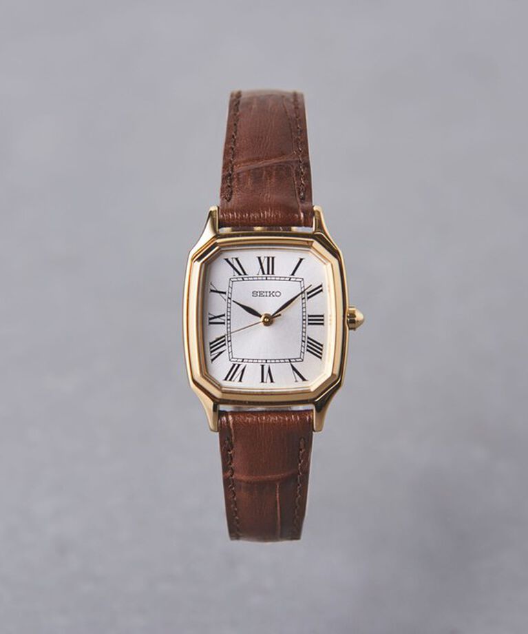 UNITED ARROWS「【別注】＜SEIKO＞スクエア レザー 腕時計」|腕時計|MD.BROWN