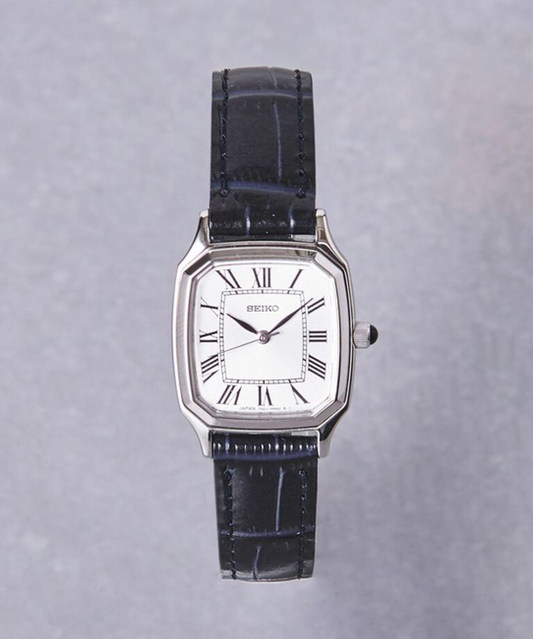 UNITED ARROWS「【別注】＜SEIKO＞スクエア レザー 腕時計」|腕時計|NAVY