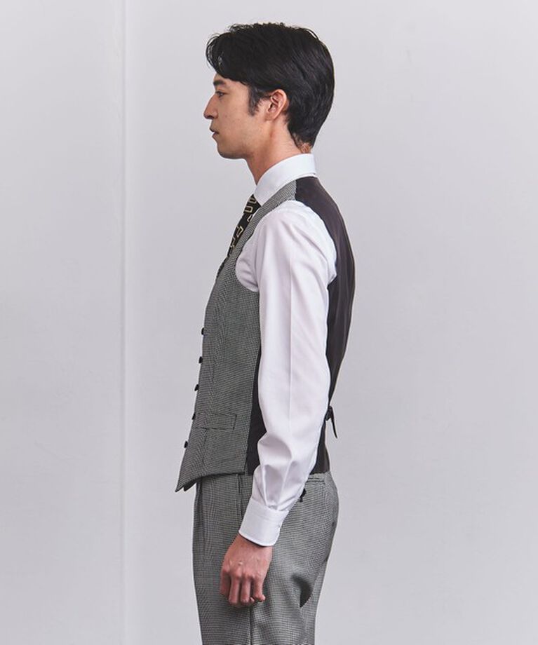 UNITED ARROWS「ハウンドトゥース シングル５B ベスト」|スーツ|