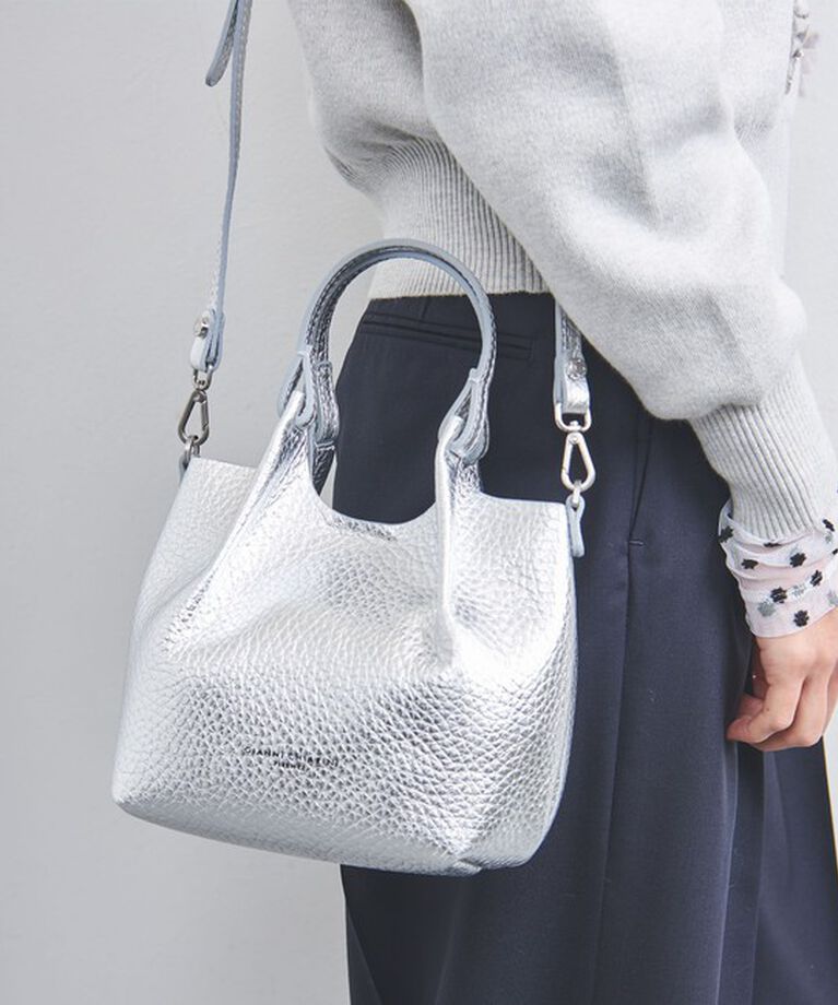 UNITED ARROWS「＜GIANNI CHIARINI＞DUA MTL バッグ」|ハンドバッグ|SILVER