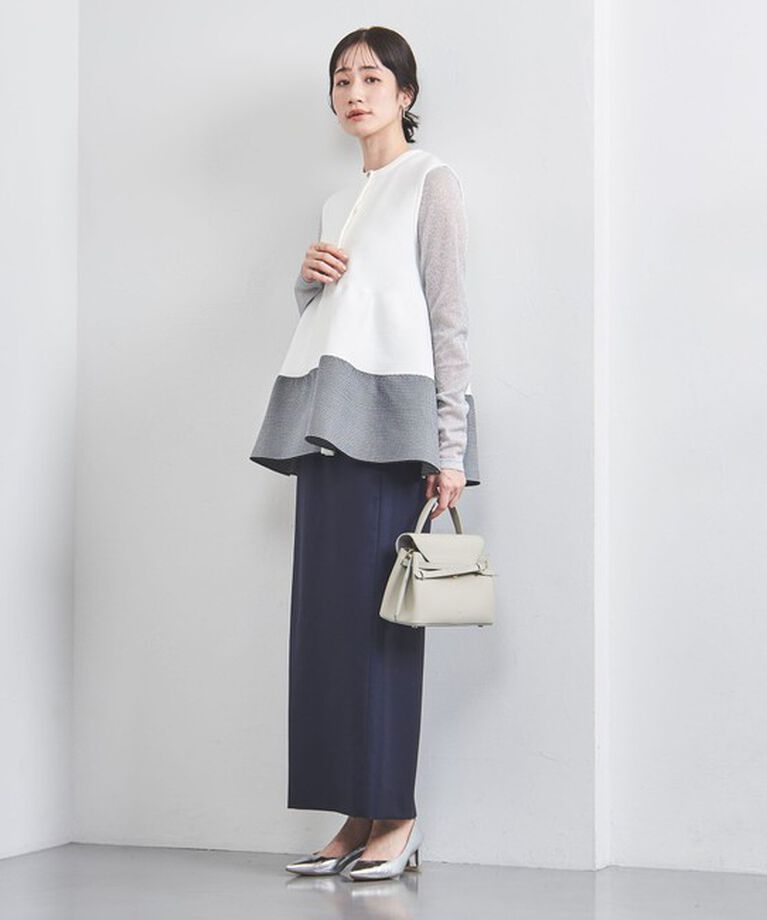 UNITED ARROWS「P リボンブローチ ニットベスト」|ニット・セーター|